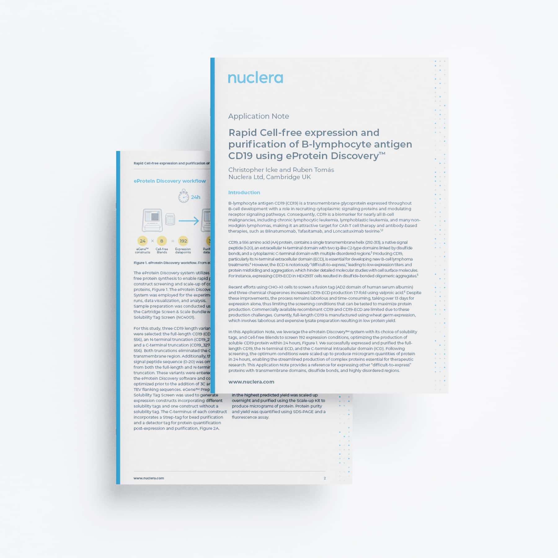 Rapid Cell-Free Expression and Purification of B-lymphocyte Antigen CD19 Using eProtein Discovery™